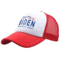 Joe Biden 2020 red and white trucker hat with breathable mesh and curved brim - One Size / Red