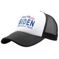 Joe Biden 2020 campaign truck hat in black and white mesh with vibrant patriotic print - One Size / Black