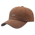 Brown twill cotton baseball cap with white OFF embroidery in a classic 6-panel design - Adult One Size 58cm / Coffee (OFF)