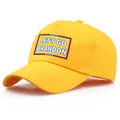 Gele Let's Go Brandon slogan honkbalpet met patriottische sterren en rode blauwe rand - Eén maat / Geel