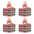 Valentine gift box with red stripes and pink car topper featuring I LOVE YOU sign - Car Style