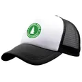 Morning Wood Lumber Company truckerpet met groen logo op wit voorpaneel en zwart gaas - Zwart