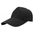 Cappellino da baseball nero grande con visiera allungata e bordino sandwich bianco - Taglia Unica Adulto (55-59cm) / Nero