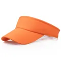 Visera solar naranja vibrante para niños con tela transpirable y ala ancha protectora - S / Naranja