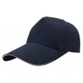 Berretto da baseball blu scuro con visiera sandwich curva per protezione solare e taglie forti - Taglia Unica Adulto (55-59cm) / Blu navy