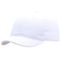 Casquette de baseball classique minimaliste en coton blanc à bord court pour hommes et femmes - Taille unique adulte (58 cm réglable) / Blanc