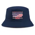 Dark blue TRUMP 2024 Take America Back bucket hat with red star and white campaign text - Adult One Size (58cm Non-adjustable) / Navy Blue