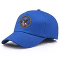 Berretto da baseball blu reale con stemma ricamato dei Veterani degli Stati Uniti - Taglia unica / Blu Zaffiro