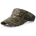 Visière de sport à motif camouflage numérique avec bord large et courbé unisexe - Camo Numérique Sable (Camo 5)