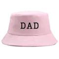 Bob en coton rose avec broderie DAD noire pour un style décontracté et urbain - Taille Unique Adulte (58cm) / Imprimé DAD / Rose