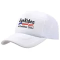 White mesh trucker hat with Joe Biden 2024 print and American flag design - Adult Free Size (58cm Adjustable) / Joe Biden 2024 Campaign Print (Joe Biden 2024) / White