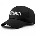 Gorra de béisbol de seguridad negra en algodón con texto blanco para protección solar - Talla única / Negro con logo blanco