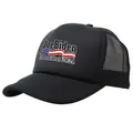Black mesh trucker hat featuring Joe Biden 2024 presidential campaign print with flag design - Adult Free Size (58cm Adjustable) / Joe Biden 2024 Campaign Print (Joe Biden 2024) / Black