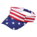 Visiera parasole motivo bandiera USA con stelle blu e strisce bianche e rosse - Taglia L(58-60cm) / Stile bandiera a stelle e strisce