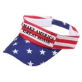 Visière de soleil Make America Great Again avec motif drapeau américain étoiles et rayures - L (58-60cm) / Couleur Étoiles et Rayures