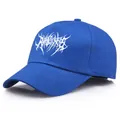 Cappellino da baseball hip hop da uomo in blu reale con stampa bianca e cinturino regolabile - Taglia unica / Blu