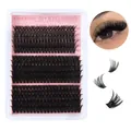 DIY cluster lash extension set 10-16mm black synthetic fibers by CMAYOME brand - Multi-Density Combination (DIY-TZ211)
