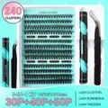 Σετ DIY επέκτασης βλεφαρίδων με 240 τουφάκια, κόλλα bond and seal και τσιμπιδάκι - Σετ 240 Τουφών (DIY-TZ-203)