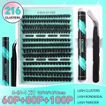 Σετ βλεφαρίδων 3-σε-1 με 216 τουφάκια 10-16mm, κόλλα, στεγανωτικό και τσιμπιδάκι - Σετ 216 Τουφών (DIY-TZ-204)
