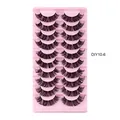 Ciglia finte a segmenti DIY 10 paia D curl stile Russo naturali folte nere mod DIY10-6 - DIY10-6