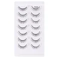 7033 style dense fiber false eyelashes set with crisscross texture for natural volume - Thick Extended Style (7033)