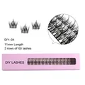 DIY segmented cluster eyelashes DIY-04 in 11mm length with 60 lashes per pack - Cluster Style (DIY-04)