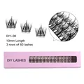 DIY-06 segment cluster eyelashes in 13mm length with natural cross curly volume - Thick Style (DIY-06)