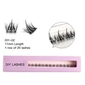 DIY segmentierte künstliche Wimpern Modell DIY-02 in 11mm Länge für natürliches Volumen - Schlanker Stil (DIY-02)
