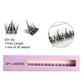Segmentierte DIY falsche Wimpern Modell DIY-02 in 11mm Länge für natürliche Verlängerung - Manga-Stil (DIY-03)