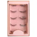 Five pairs of natural manga style false eyelashes with transparent fishline band - Simulation Manga Eye Natural (TM25)