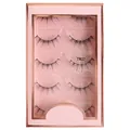 TM27 natural false eyelashes 5-pair set with clear fishing line band in pink glitter box - Everyday Universal Crisscross (TM27)