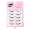5 pairs of W18 manga style lashes with clear band and voluminous curled finish - W18 Style