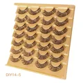 Volume set of 20 pairs DIY cluster eyelashes with natural curl on gold tray DIY14-5 - Natural Thick Style (DIY14-5)
