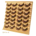 14 pairs of natural thick D-curl individual eyelashes in DIY14-6 variant on gold tray - Natural Curled Style (DIY14-6)