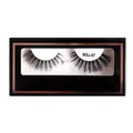 Halloween black faux mink eyelashes WSJ-07 in rectangular rose gold trimmed box - Natural Interlaced Thick Black Style (WSJ-07)