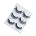 Dramatic T01 thick and curly false eyelashes 5-pair set in black synthetic fiber - Style T01