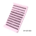 DIY cluster eyelash extension kit DIY-SET-003 with natural segmented black lash wisps - Classic Black Style (DIY-SET-003)