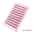 DIY cluster lashes set in black and red mix with 10 rows of individual fiber segments - Black And Red Contrast Style (DIY-SET-004)
