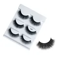 Dramatic 3D faux mink eyelashes set model T09 with thick volume and natural curl finish - Style T09