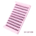 DIY individual lash extension kit in black and purple mix on a pink tray - Black And Purple Mixed Style (DIY-SET-008)