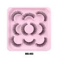 Set di 7 paia di ciglia finte russe D-curl con volume denso in fibra nera naturale - Dd5-003