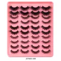 Set da 20 paia di ciglia finte voluminose in finto visone JSTM20-008 curve e fitte - Jstm20-008