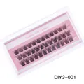 DIY Cluster Wimpern Set in rosa Schale mit schwarzen dichten Einzelwimpernsegmenten - Diy3-001