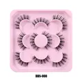 Pack of 8 pairs of Russian DD curl false eyelashes in black synthetic fiber - Russian Radial Style (DD5-008)