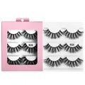 3 pairs of R20 6D fluffy faux mink eyelashes in a pink rectangular window box - R20 Style