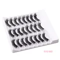 14 pairs of fluffy volume false eyelashes set in style FLY12-003 with curly texture - Fluffy Natural Long Style (FLY12-003)
