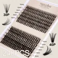 Kit ciglia a ciuffetti DIY 240pz finto visone 30P 40P densità da 10-16mm - 30P E 40P Misto / DIY-SET-033