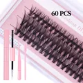 60 Stuks DIY wimperextensions set met roze pincet en dubbelzijdige wimperlijm en borsteltje - Met Gereedschap En Lijm Set / 30D-301 + Roze Set