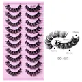 Voluminous DD curl eyelashes in model DD-027, 10 pairs set with 10-17mm length details - Russian Curl Style DD-027 (DD-027)