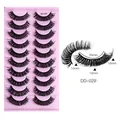 DD-029 Russian curl eyelashes set 10 pairs with 10mm-16mm length and pink tray - Russian Curl Style DD-029 (DD-029)